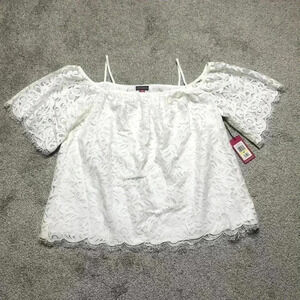 NEW Vince Camuto Lace Blouse Off The Shoulders